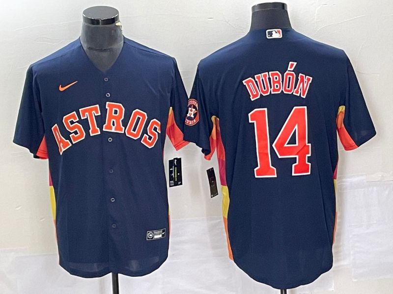 Men Houston Astros #14 Dubon Blue Nike Game 2023 MLB Jersey->denver broncos->NFL Jersey